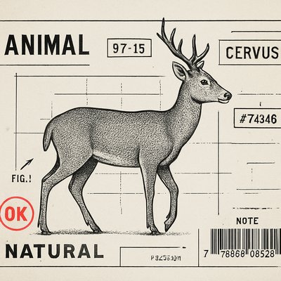 animal standing in natural pose