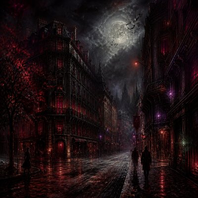 Gothic Fantasy Art Style Transfer Example