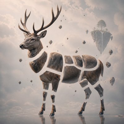 animal standing in natural pose