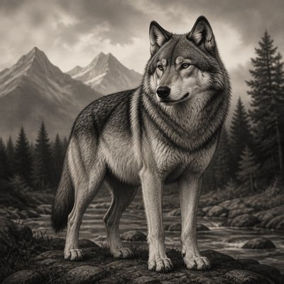 animal standing in natural pose