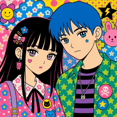 portrait of two people together