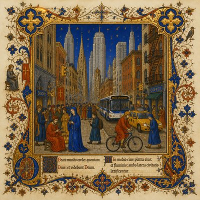 urban street with city activity