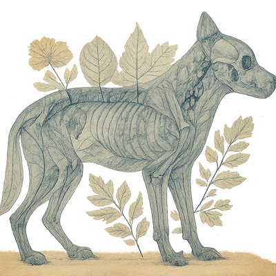 animal standing in natural pose