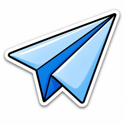 a paper plane, clean minimal composition on a plain background, no text