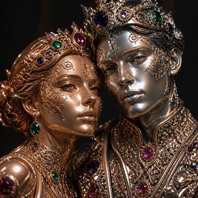 portrait of two people together — Luxury High Jewelry Design