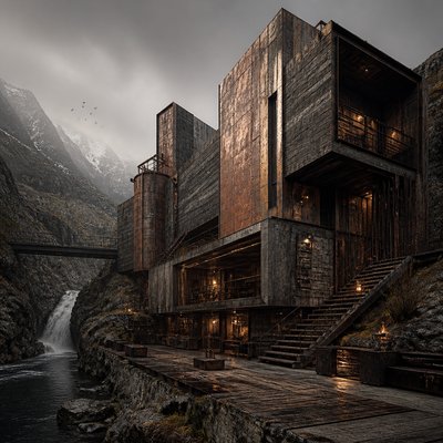 wide landscape with natural scenery — Industrial Furniture Art