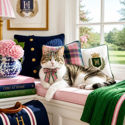 a cat lounging in a sunlit window