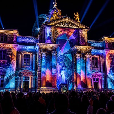 wide landscape with natural scenery — Projection Mapping Style