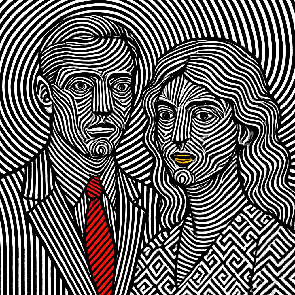 portrait of two people together