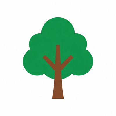 a tree in nature — Flat Icon Design