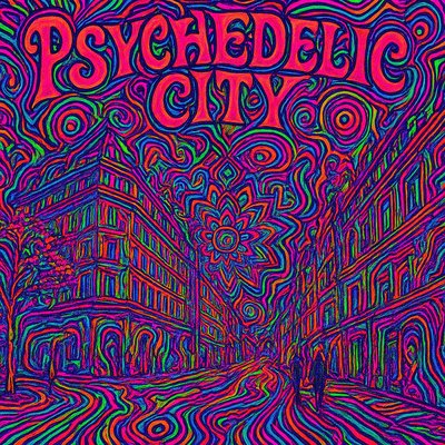 Psychedelic Poster Design Style Transfer Example