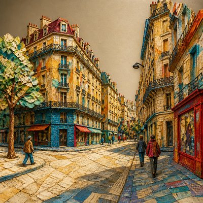 Papier-Mache Art Style Style Transfer Example