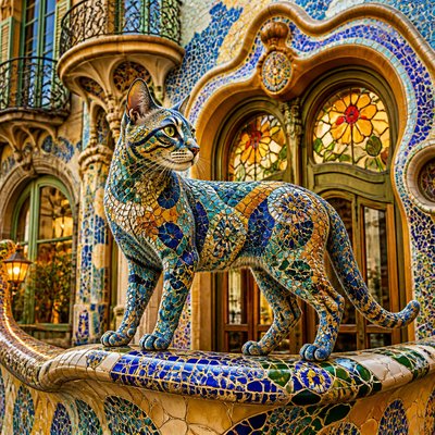 animal standing in natural pose — Barcelona Art Style