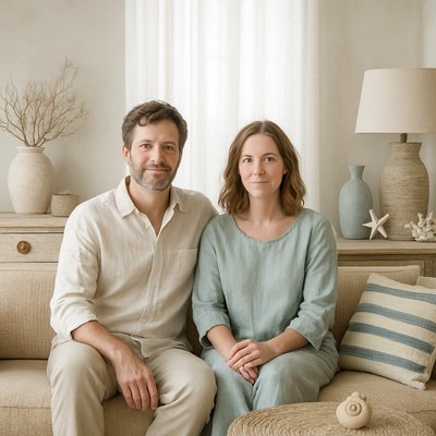 portrait of two people together