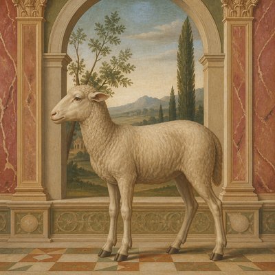 animal standing in natural pose — Florentine Renaissance Art Style