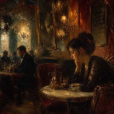 cozy cafe interior with warm lighting