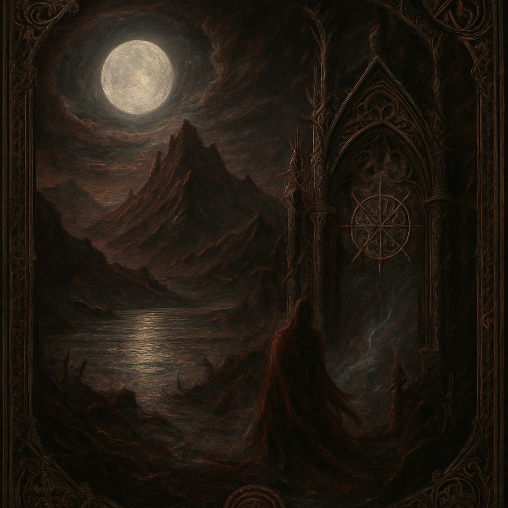 serene landscape with mountains and water