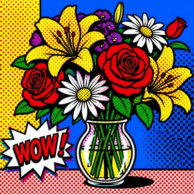 bouquet of flowers in a glass vase