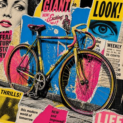 bicyle resting against a wall