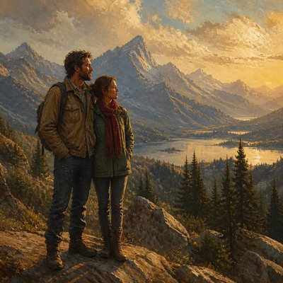 portrait of two people together