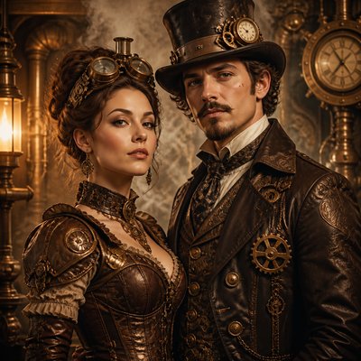 portrait of two people together