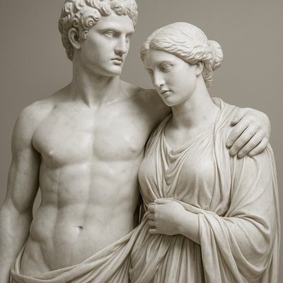 portrait of two people together