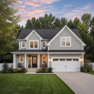 house with front view — Realistic Landscape Art Style
