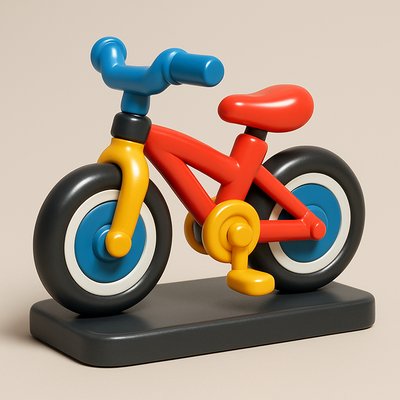bicyle resting against a wall