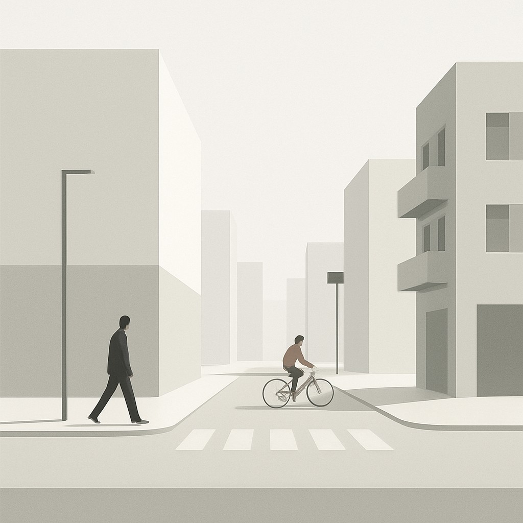 urban street with city activity