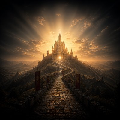 majestic castle on a hilltop