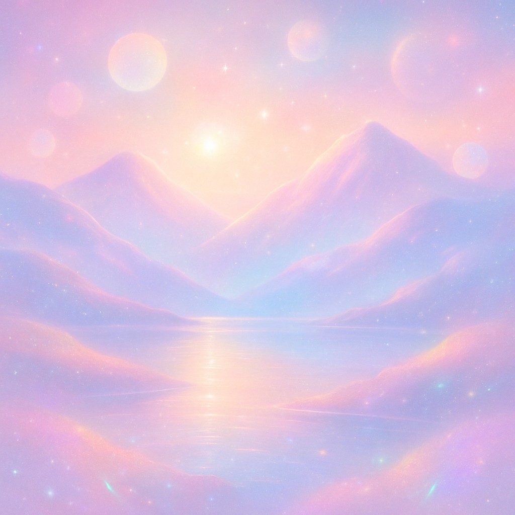 serene landscape with mountains and water