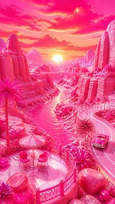 a desert canyon under a dramatic sunset sky, no people