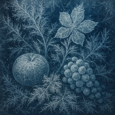 still life arrangement of fruits and flowers