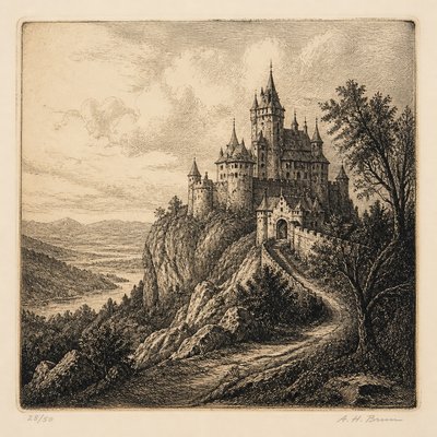 majestic castle on a hilltop