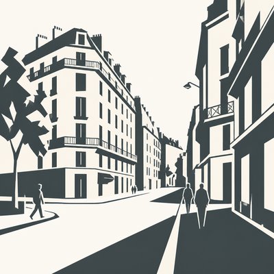 Minimalist Geometric Art Style Transfer Example