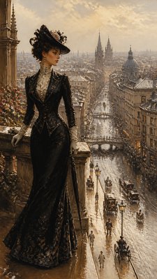 full-length portrait of an elegant figure