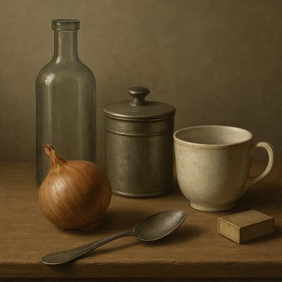 still life with everyday objects