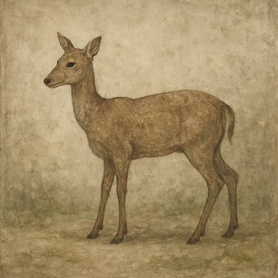 animal standing in natural pose
