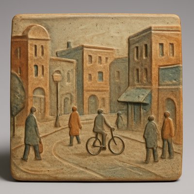urban street with city activity