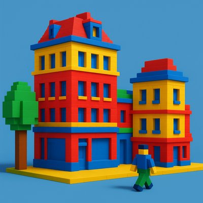 Retro Game Toy Art Style Transfer Example