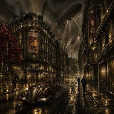 Dieselpunk Aesthetic Style Transfer Example