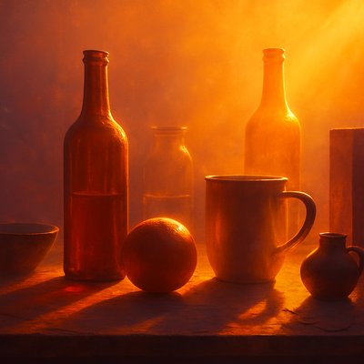 still life with everyday objects