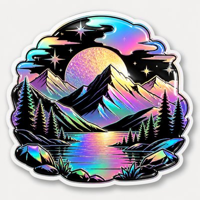 Holographic Sticker Design 2