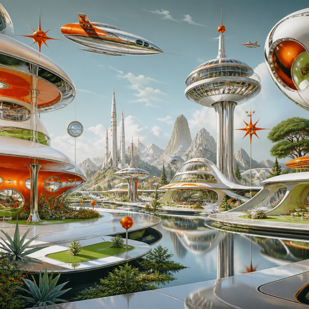 wide landscape with natural scenery — Space Age Aesthetic