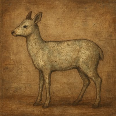 animal standing in natural pose
