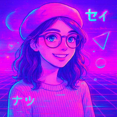 Vaporwave Anime Aesthetic Style Transfer Example