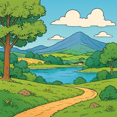 wide landscape with natural scenery