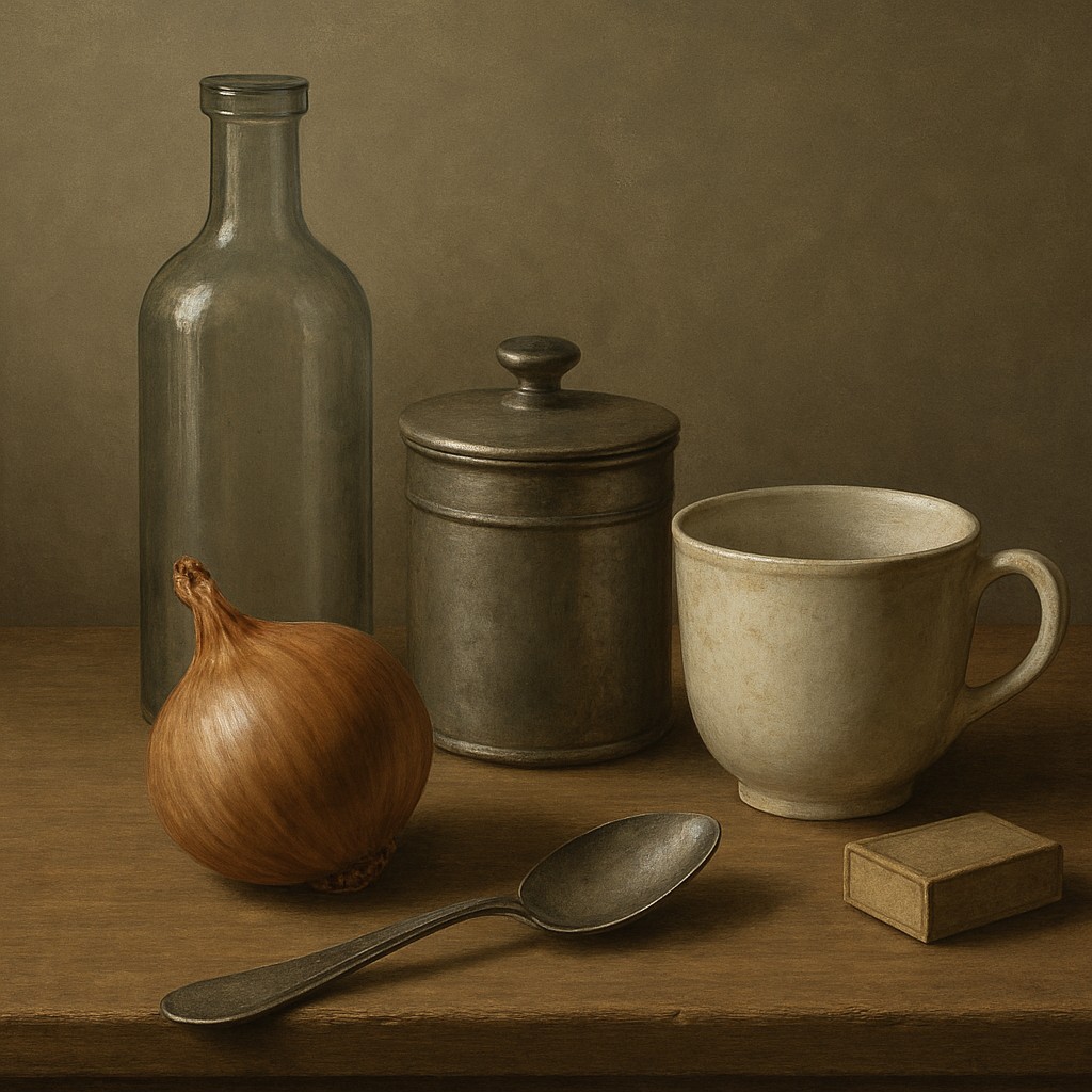 still life with everyday objects
