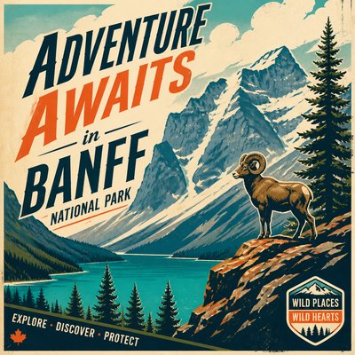 wide landscape with natural scenery — Poster Art Style