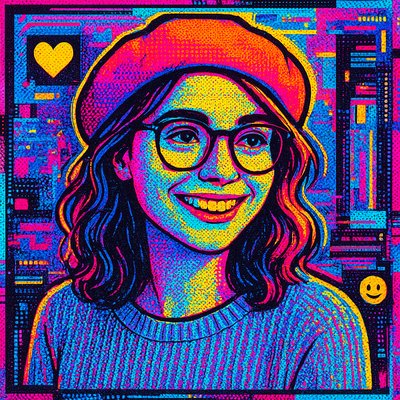 Digital Pop Art Style Style Transfer Example